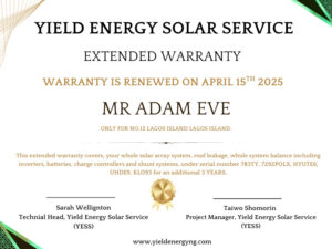 Yield Extended Warranty